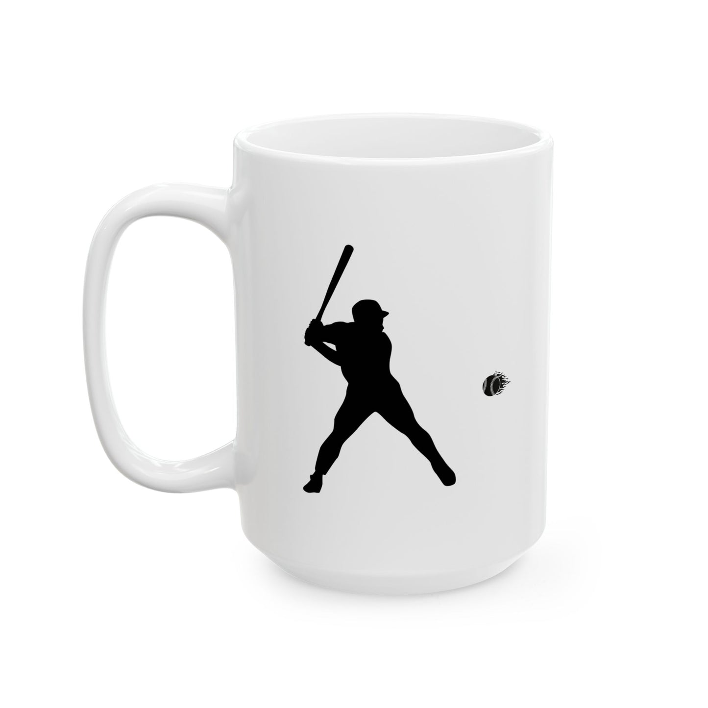 Baseball Ceramic Mug, Unique Gift for Art Lovers, Coffee Tea Cup, Home Decor, Minimalist Design, Ideal for Birthdays and Holidays