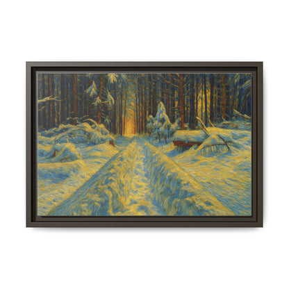 Canvas Art, Winter Landscape Wall Decor, Nature Lovers Gift, Seasonal Decor, Holiday Wall Art, Cozy Home Decoration, Framed Matte Canvas - TRV