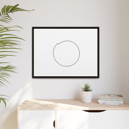 Minimal Circle Line Matte Canvas Framed | Modern Abstract Wall Art