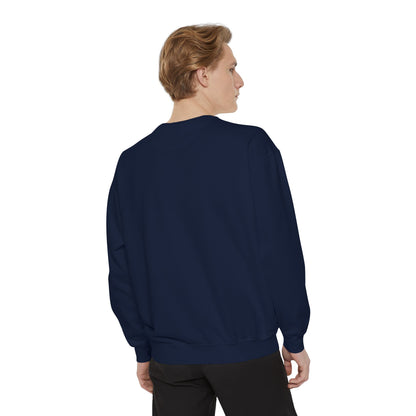 Minimalist Peace Hand Sweatshirt — Small Chest Line Art Crewneck