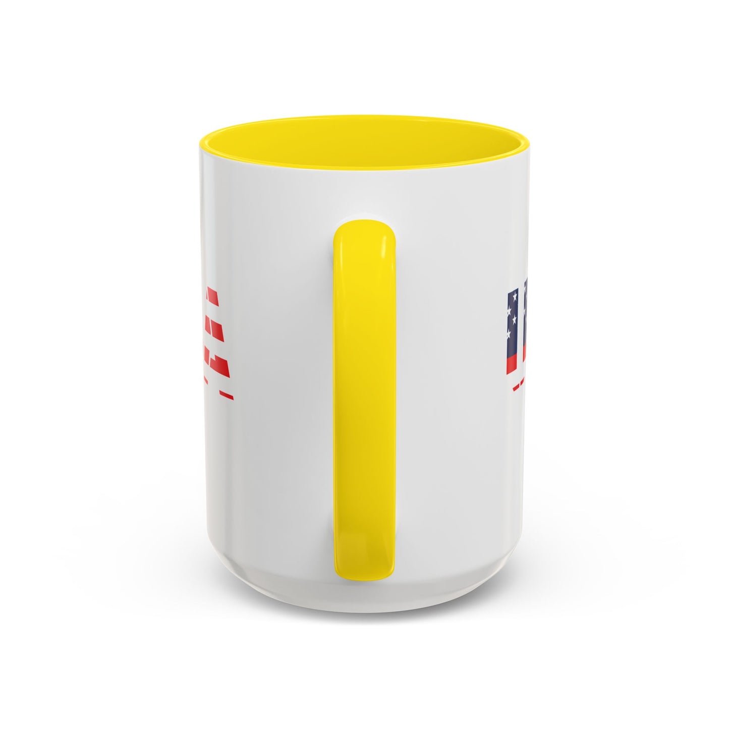 USA Flag Accent Coffee Mug — Patriotic 11/15oz Ceramic Coffee Cup