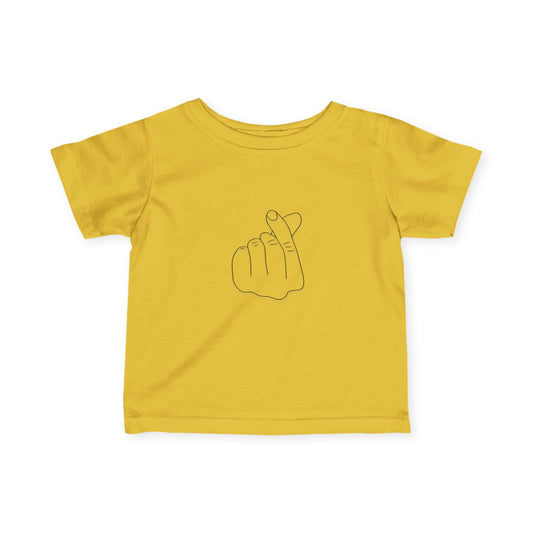 Cute Infant Tee with Love Hand Gesture Design