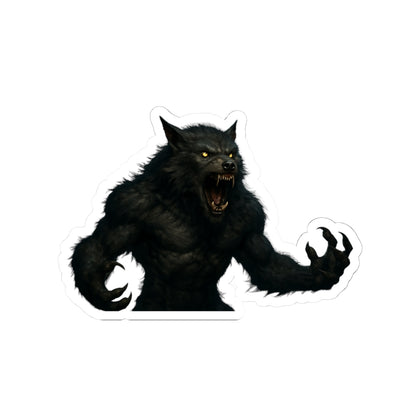 Fierce Werewolf Kiss-Cut Stickers | Halloween Decor, Laptop Decals, Spooky Gifts, Monster Lovers, Unique Party Favors - TRV