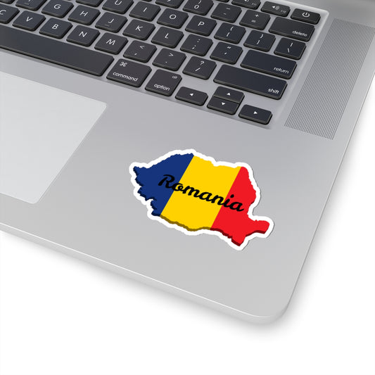 Romania Map Kiss-Cut Stickers | Travel Decor, Laptop Stickers, Gift for Romanians, Scrapbooking, Car Stickers