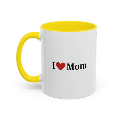 I Love Mom Accent Coffee Mug - Perfect Gift for Mother's Day & Special Occasions - TRV