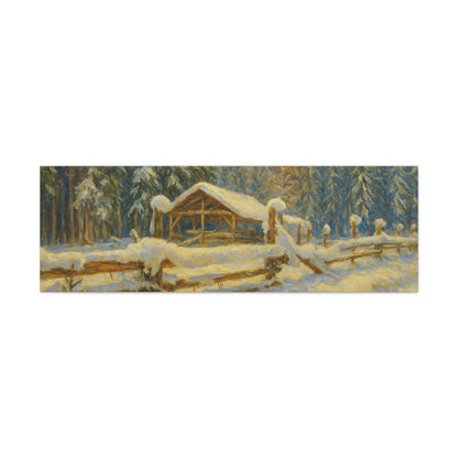 Canvas Wall Art, Winter Landscape Print, Home Decor, Rustic Art, Gift for Nature Lovers, Holiday Decoration - TRV