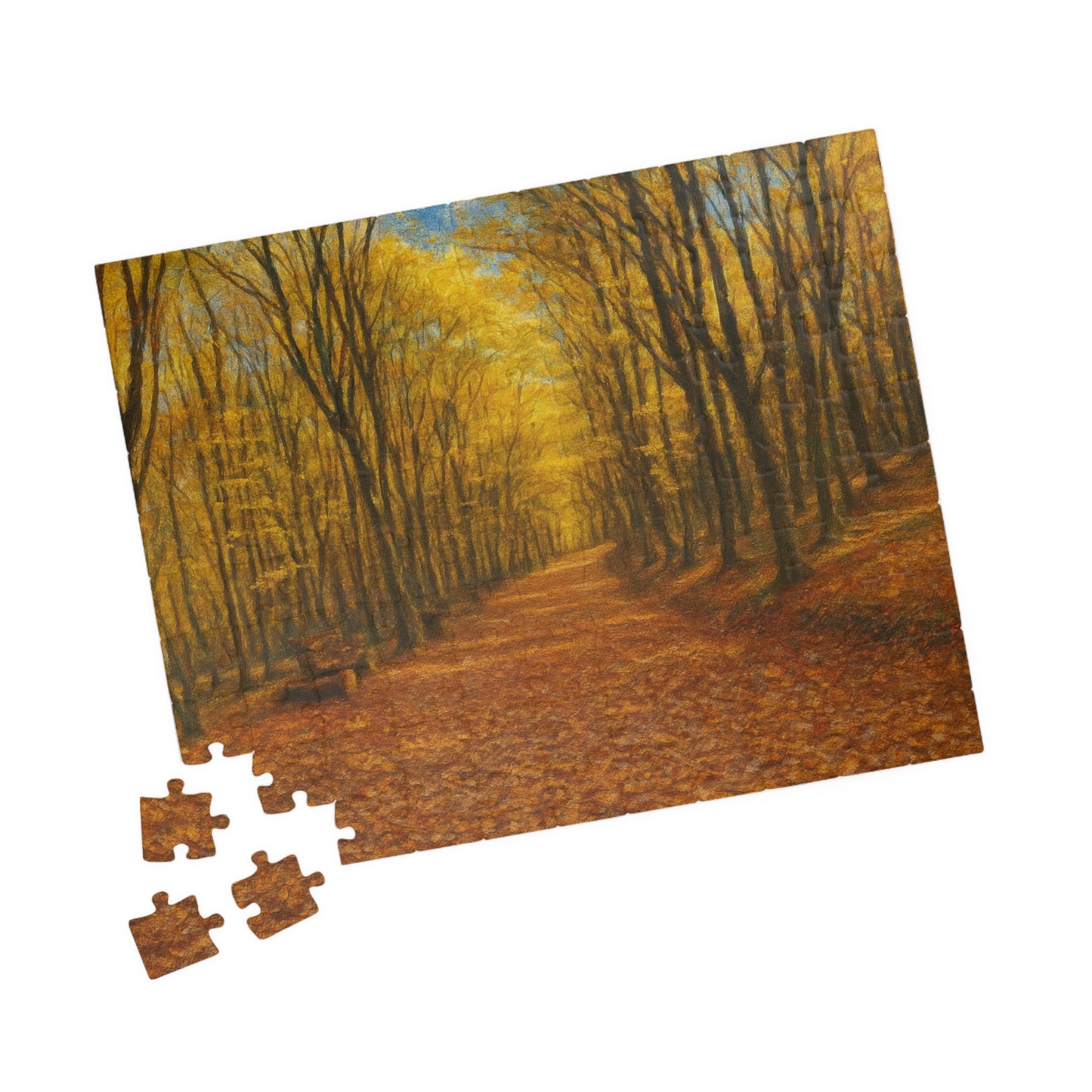 Autumn Forest Path Puzzle 520 Piece | Fall Trees Jigsaw - TRV