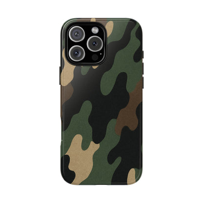 Camouflage Phone Case, Tough Phone Cover, Military Style Accessory, Protective Case for Men, Gifts for Soldiers - TRV