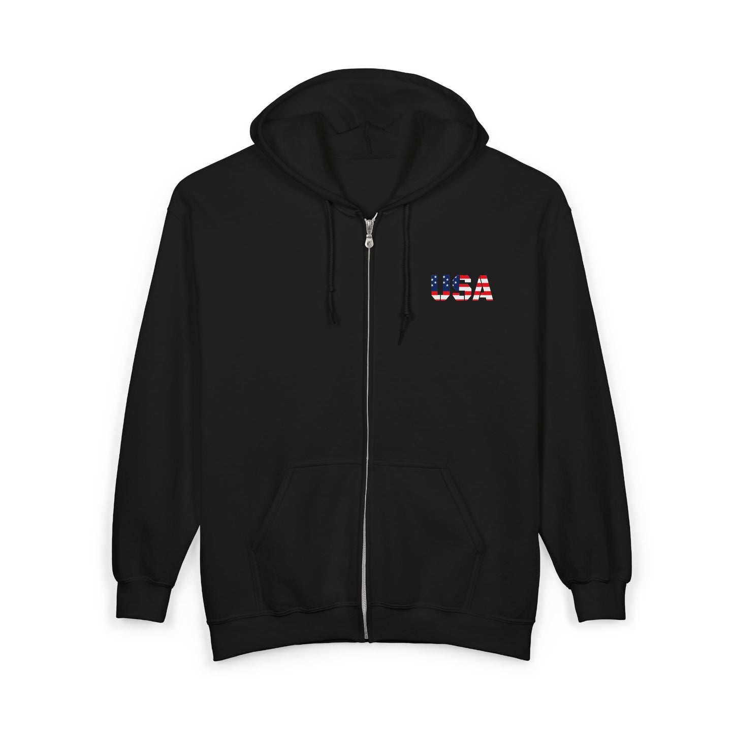 USA Flag Full‑Zip Hoodie — American Patriotic Zip-Up Sweatshirt