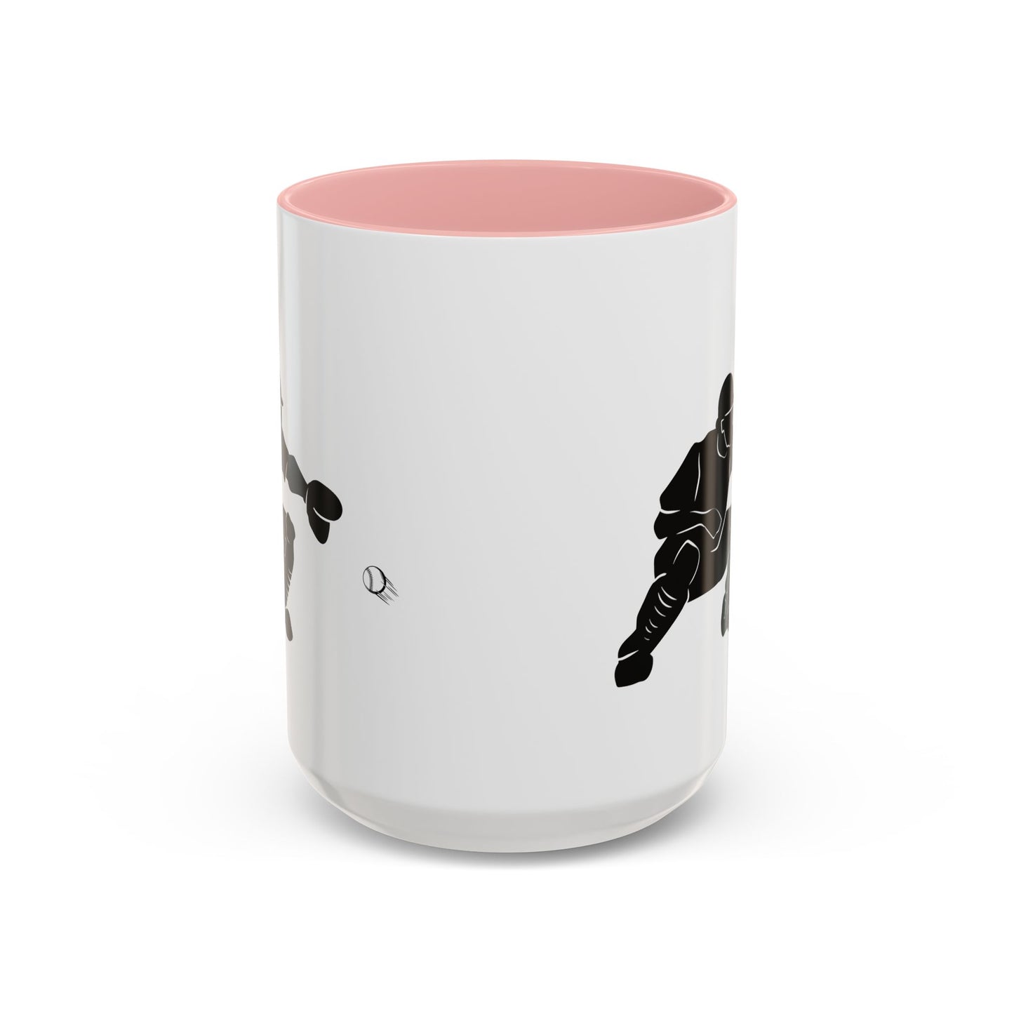 Baseball Catcher Coffee Mug, Sports Gift for Coaches, Black Accent Mug for Fans, Perfect for Birthdays & Celebrations, Unique Cup - TRV