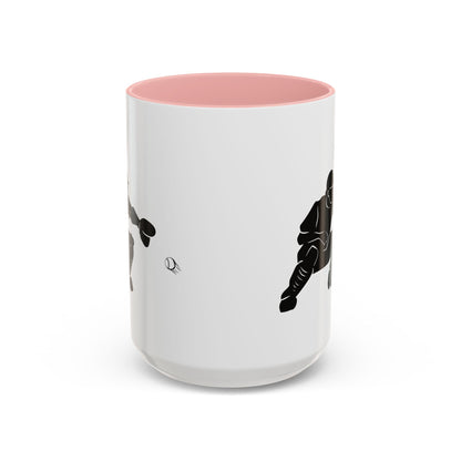 Baseball Catcher Coffee Mug, Sports Gift for Coaches, Black Accent Mug for Fans, Perfect for Birthdays & Celebrations, Unique Cup - TRV