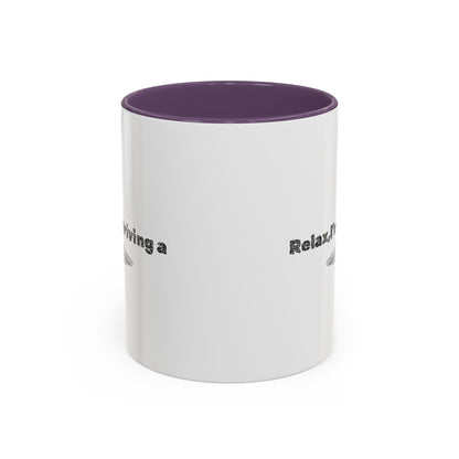 Coffee Mug — “Relax, I’m Driving” UFO Accent Ceramic Mug (11/15 oz)