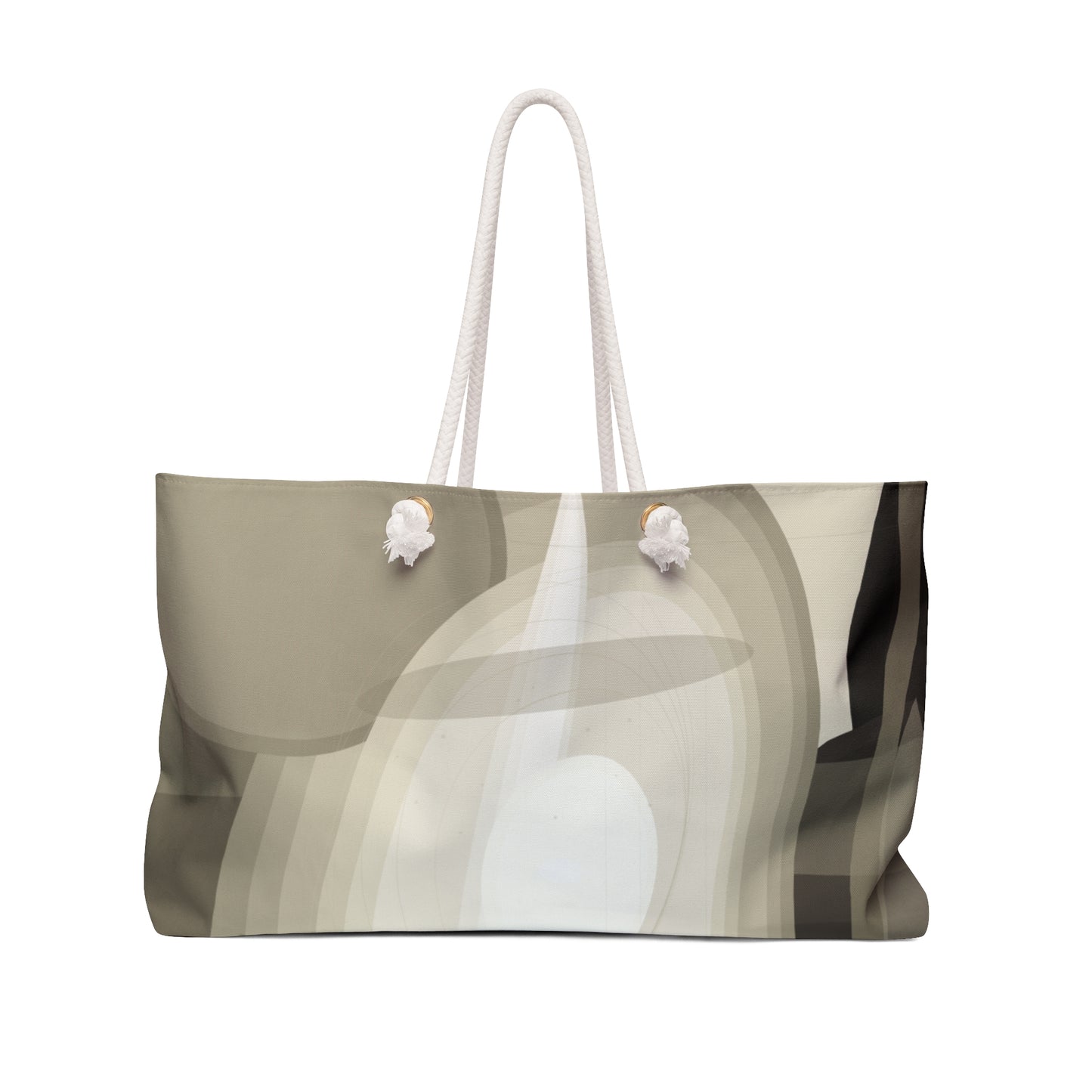 Neutral Abstract Geode Pattern Weekender Bag | Beige Stone Strata