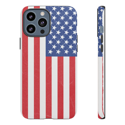 Patriotic Phone Case - Tough Cases for Veterans, USA Lovers, Independence Day, Memorial Day, Flag Design - TRV