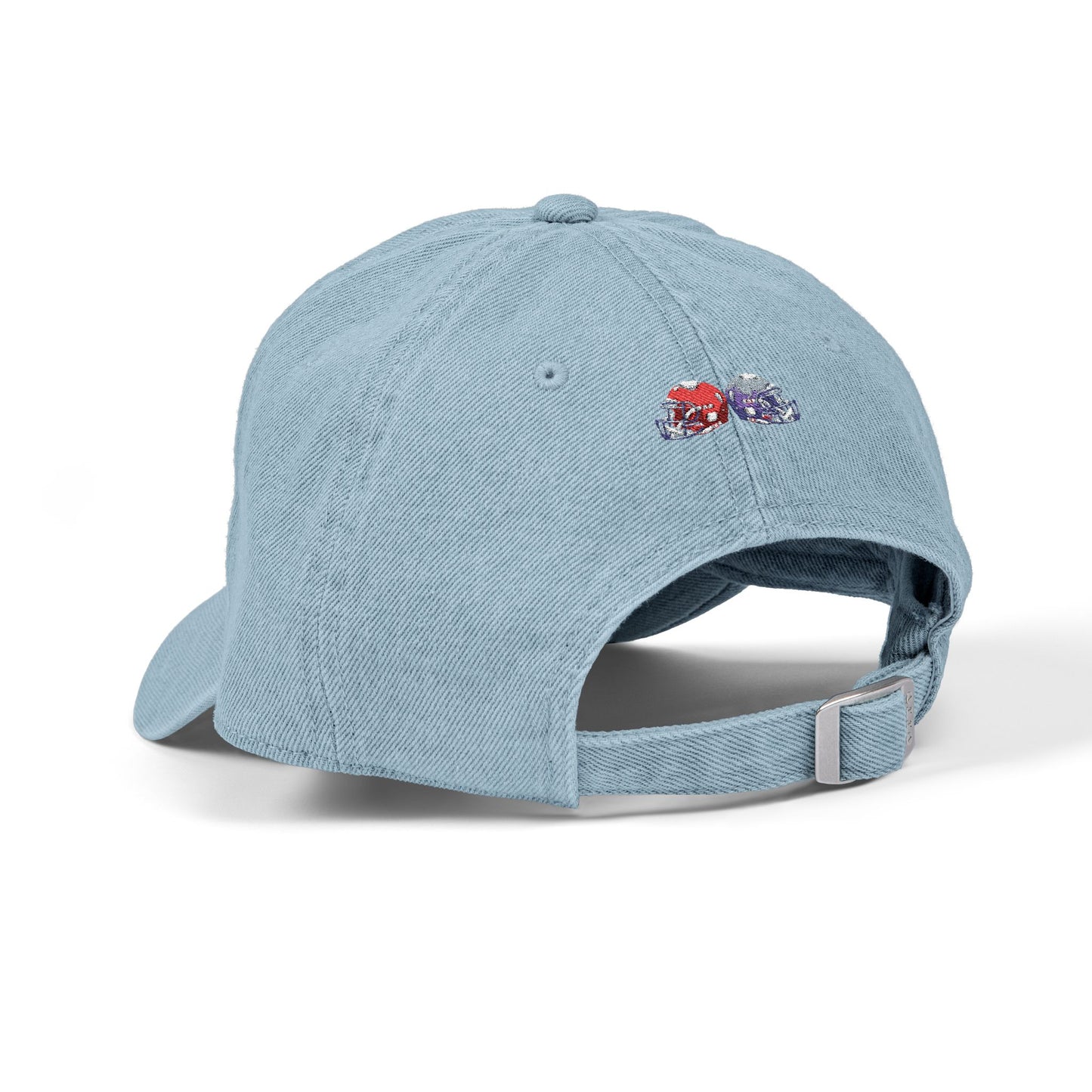 Football-Themed Denim Hat with Embroidery, Perfect Gift for Sports Lovers, Casual Wear, Game Day Accessories, Embroidered Cap