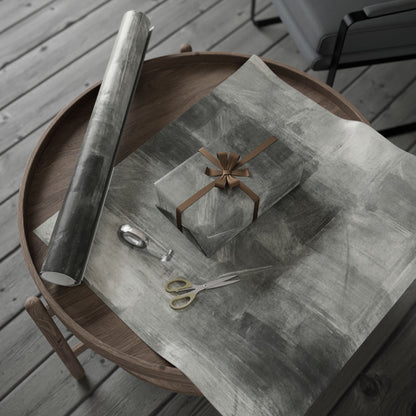 Gray Marble Wrapping Paper Roll — Neutral Watercolor Gift Wrap for Weddings, Birthdays & Minimalist Packaging