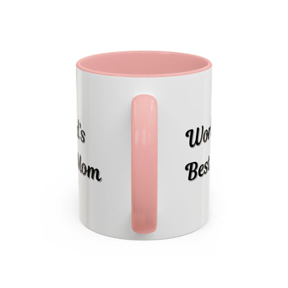 World's Best Mom Accent Coffee Mug - 11oz & 15oz - Perfect Gift for Mother's Day