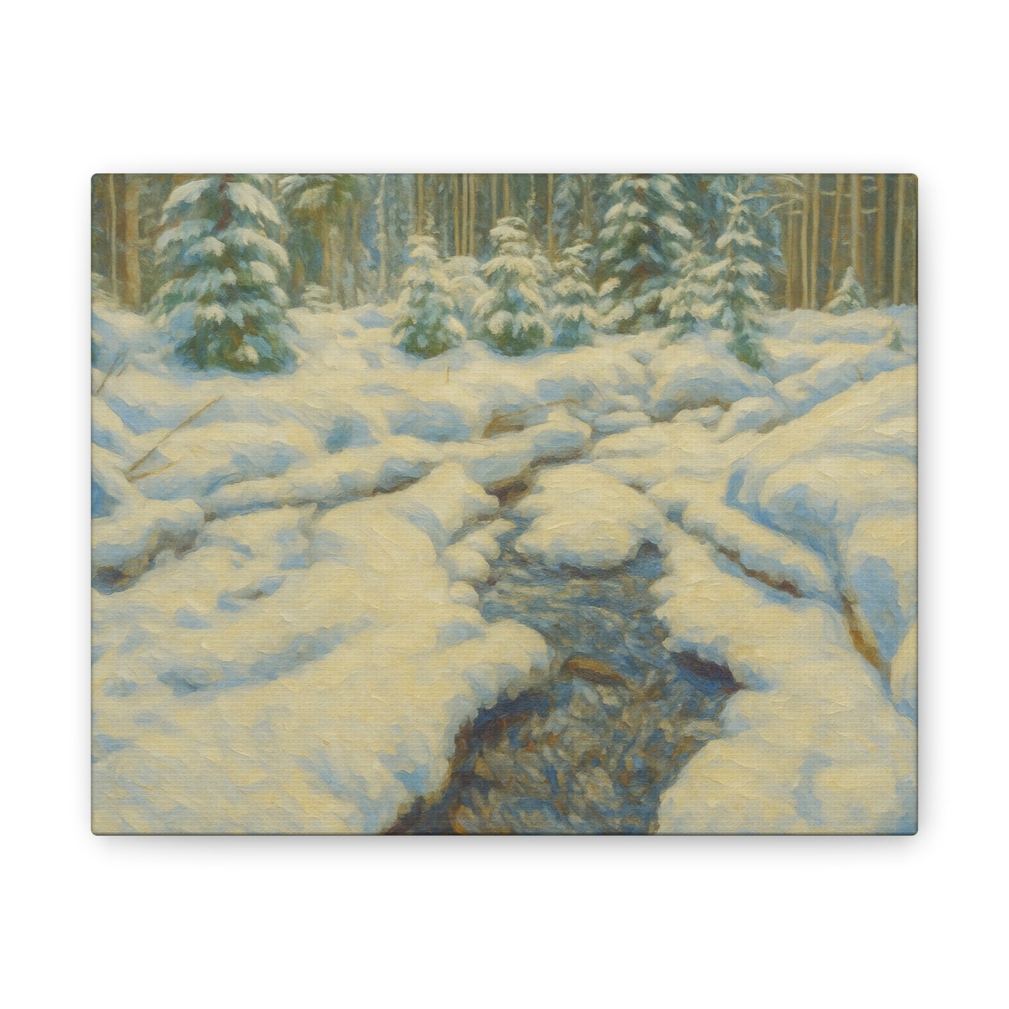 Winter Wonderland Canvas Art, Cozy Home Decor, Winter Landscape Wall Art, Nature Print, Holiday Gift Idea