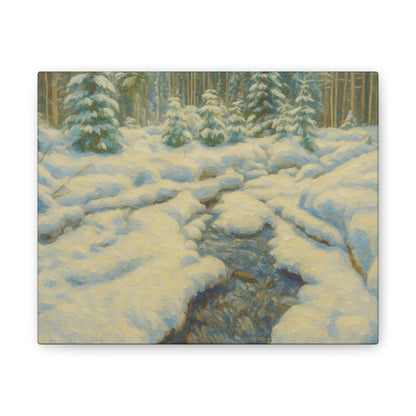 Winter Wonderland Canvas Art, Cozy Home Decor, Winter Landscape Wall Art, Nature Print, Holiday Gift Idea