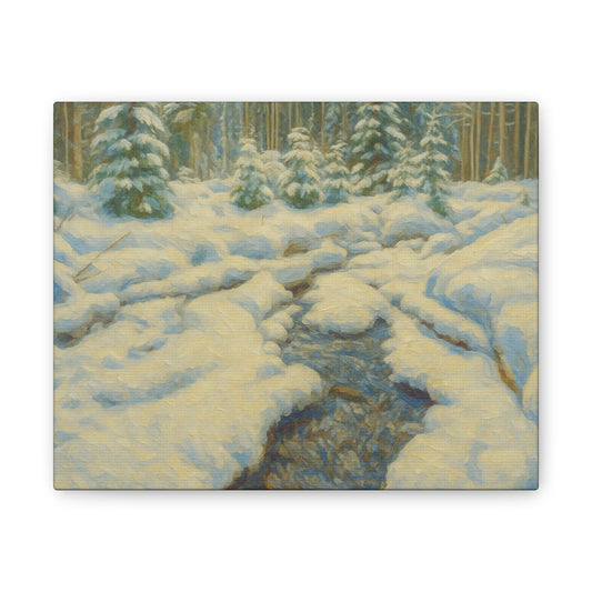 Winter Wonderland Canvas Art, Cozy Home Decor, Winter Landscape Wall Art, Nature Print, Holiday Gift Idea