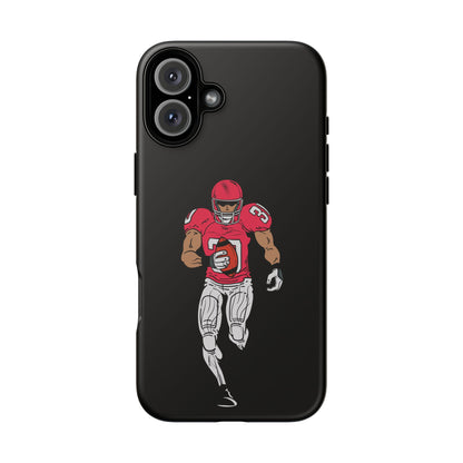 Football Player Tough Phone Case – Protective Black Sports iPhone Case