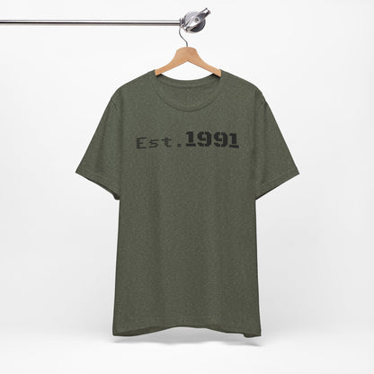 Established 1991 Unisex Jersey Tee | Vintage Anniversary Gift | Casual Wear, Birthday Shirt, Retro Style, Statement Tee, Gift for Him/Her - TRV
