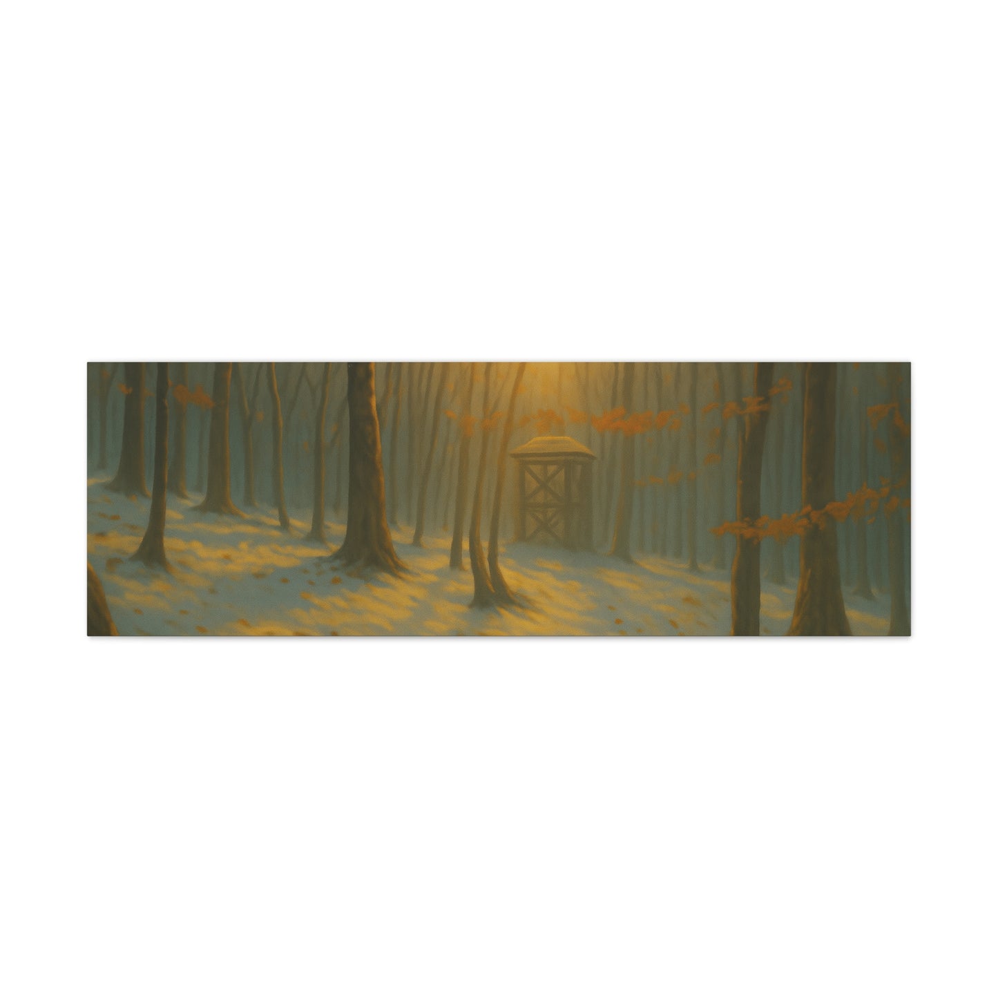Matte Canvas Wall Art, Scenic Nature Print, Calm Forest Decor, Cozy Home Aesthetic, Autumn Landscape, Gift for Nature Lovers - TRV