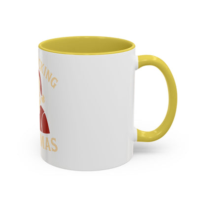 Irreverent Merry Christmas Mug — Funny Santa Middle Finger Coffee Cup (11oz & 15oz)