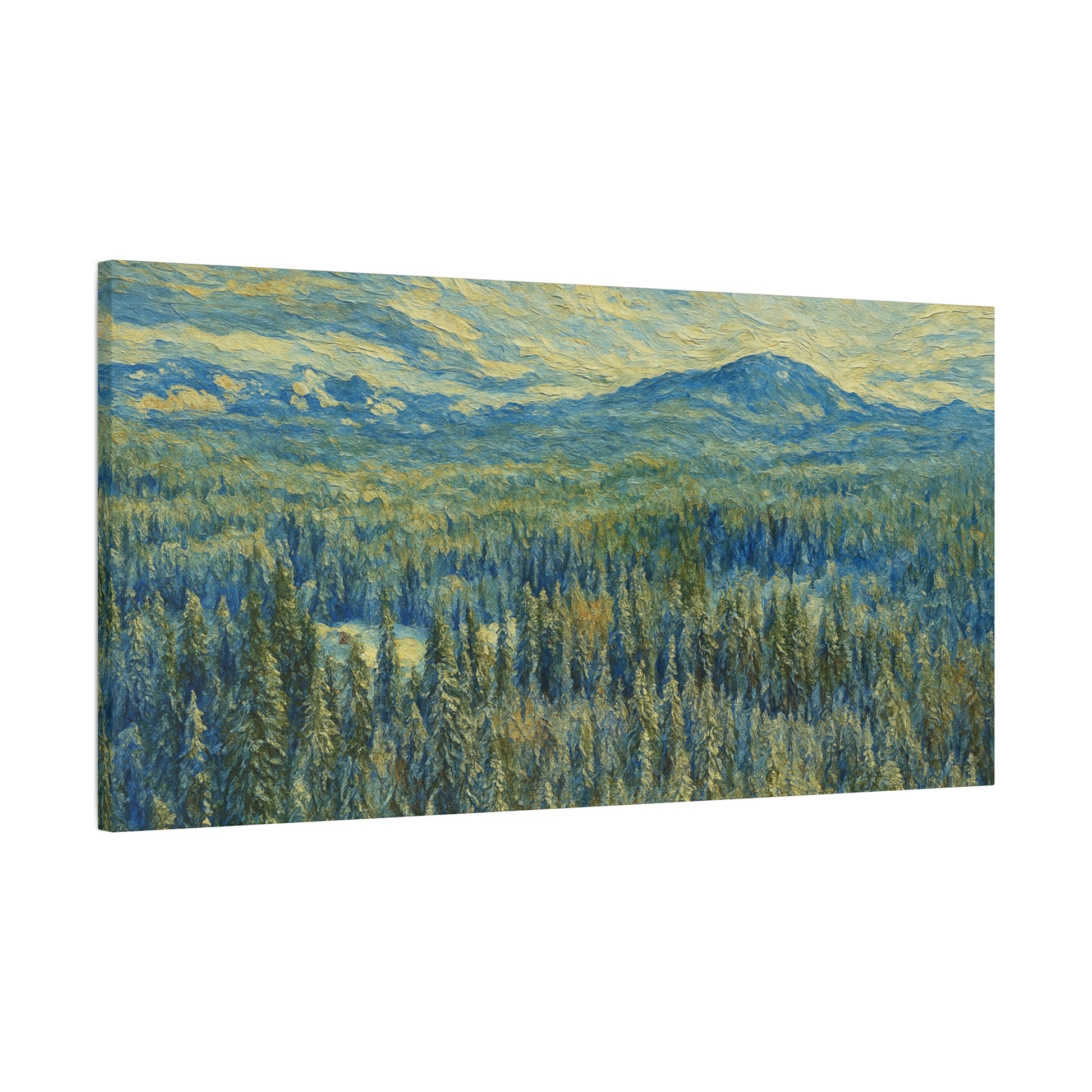 Scenic Landscape Canvas Print, Rustic Home Decor, Wall Art for Nature Lovers, Gift for Art Enthusiasts, Serene Forest Artwork - TRV