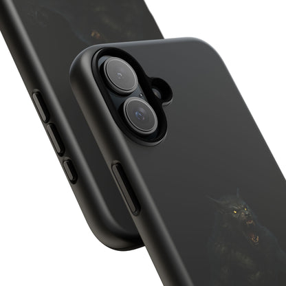 Werewolf Phone Case, Tough Cases, Black Panther Design, Gift for Animal Lovers, Phone Accessories, Fierce Phone Protection - TRV