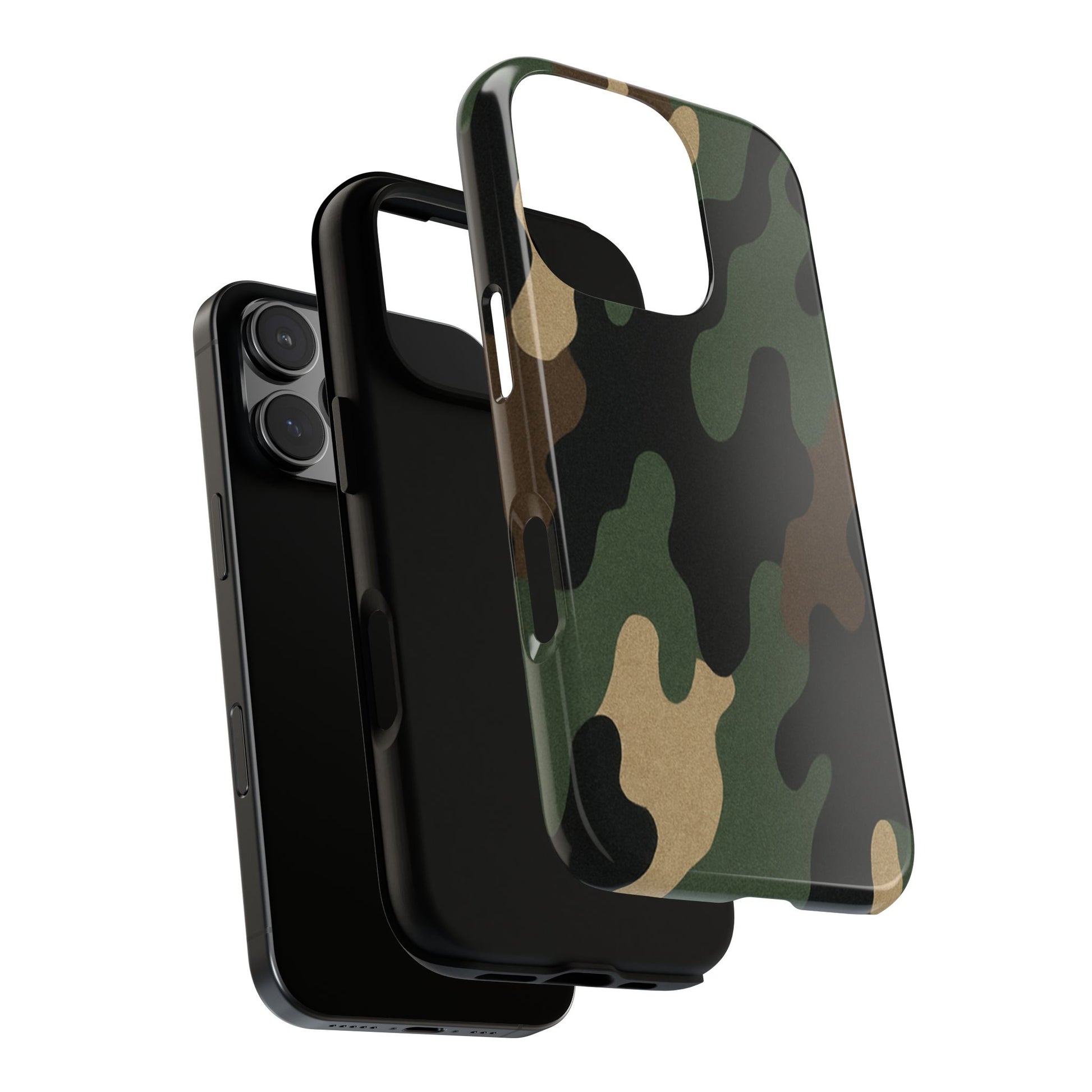 Camouflage Phone Case, Tough Phone Cover, Military Style Accessory, Protective Case for Men, Gifts for Soldiers - TRV