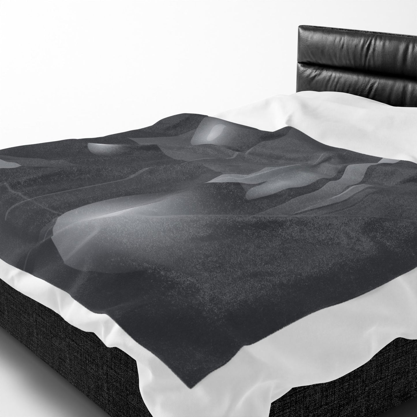 3D Geometric Spheres Velveteen Plush Blanket | Abstract Cube & Sphere Design
