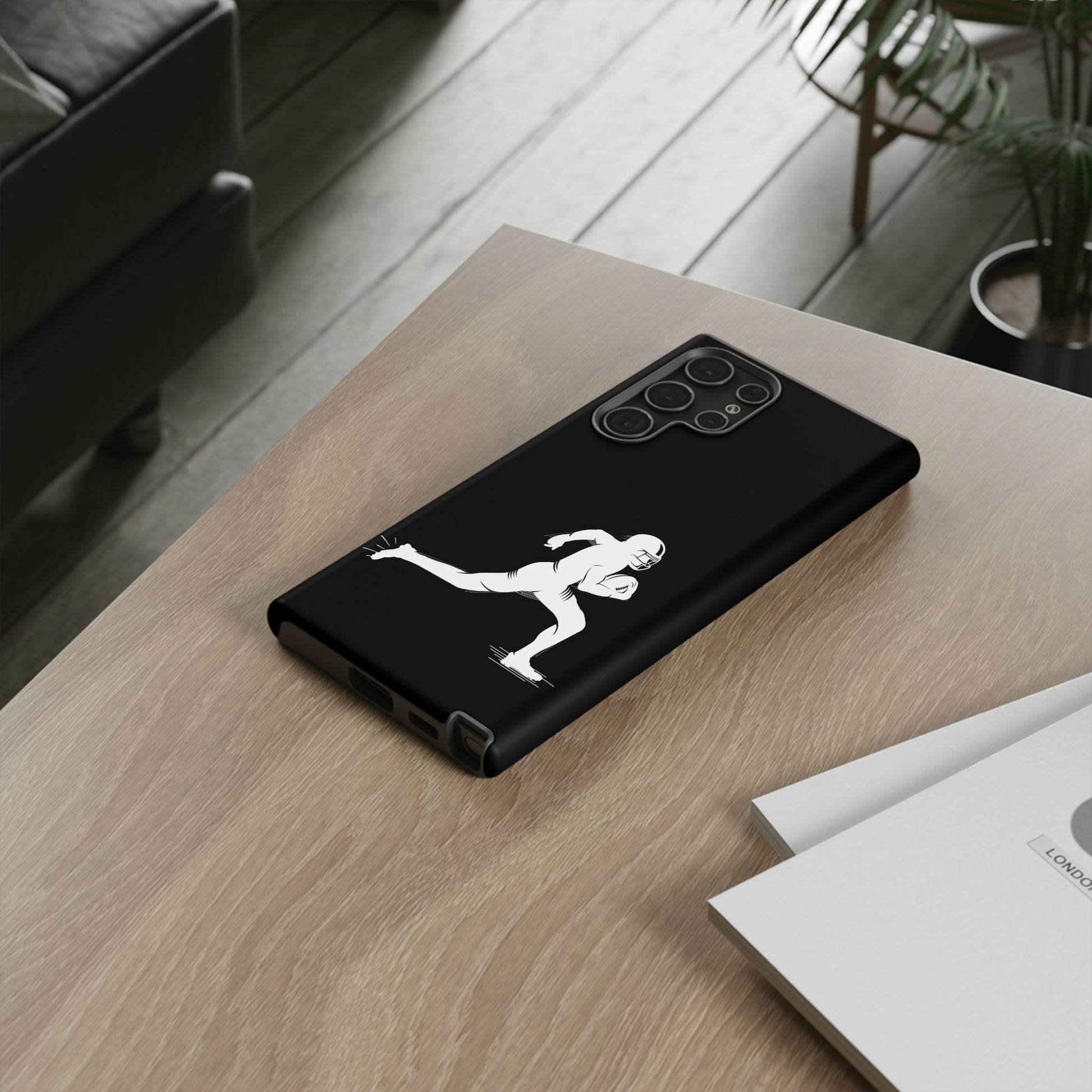 Football Player Phone Case, Tough Cases, Sports Phone Cover, Gift for Athletes, iPhone & Samsung Accessories, Running Player Design - TRV