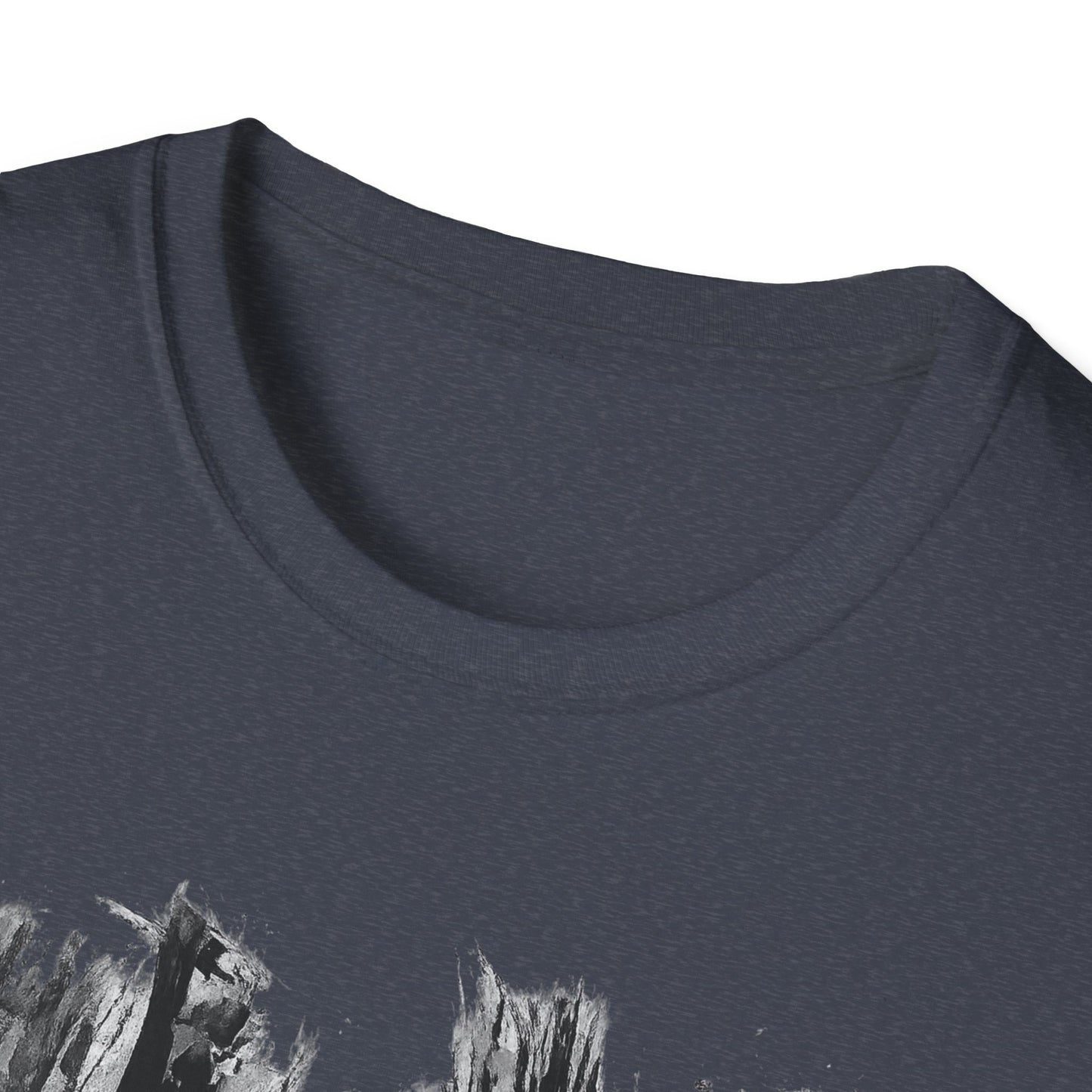 Unisex Softstyle T-Shirt with Abstract Landscape Art, Casual Wear, Gift for Art Lovers, Everyday Fashion, Nature Inspired Tee - TRV
