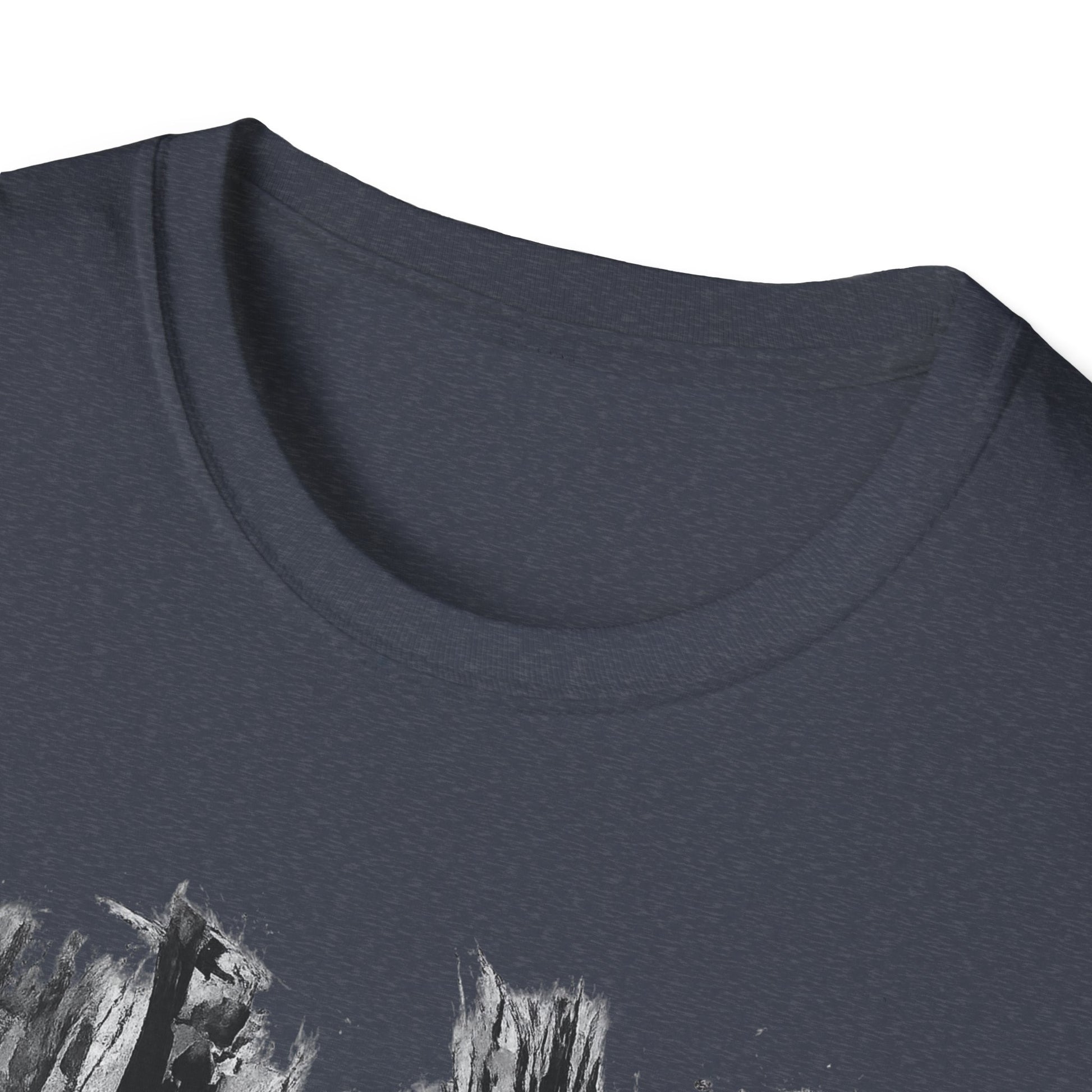 Unisex Softstyle T-Shirt with Abstract Landscape Art, Casual Wear, Gift for Art Lovers, Everyday Fashion, Nature Inspired Tee - TRV