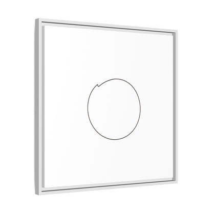 Minimal Circle Line Matte Canvas Framed | Modern Abstract Wall Art