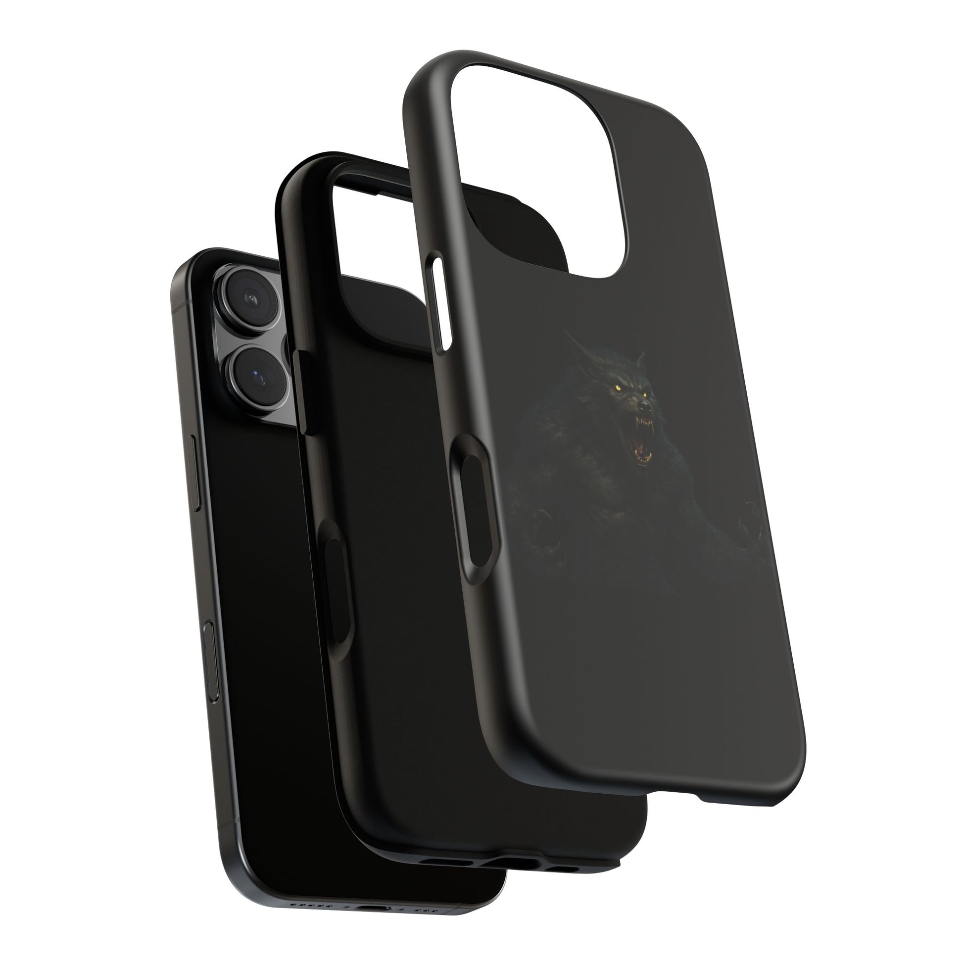 Werewolf Phone Case, Tough Cases, Black Panther Design, Gift for Animal Lovers, Phone Accessories, Fierce Phone Protection - TRV
