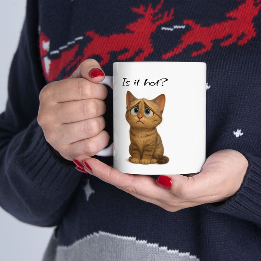 Cute Cat Ceramic Mug, Coffee Cup for Cat Lovers, Fun Gift for Pet Owners, Whimsical Kitchen Decor, Funny Cat Mug