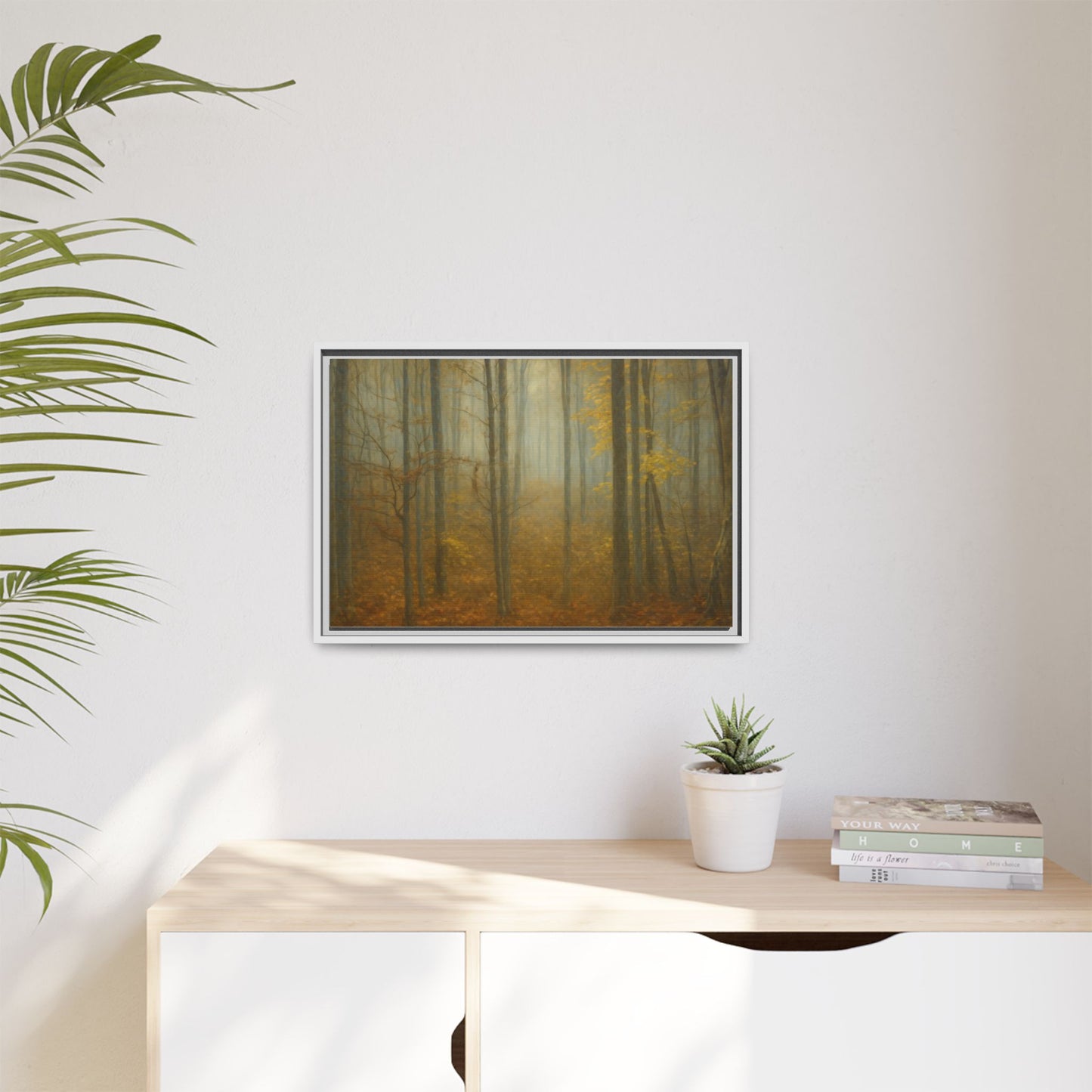 Framed Matte Canvas Art | Serenity in the Forest | Nature Wall Decor, Home Gallery, Cozy Living Room, Gift for Nature Lovers - TRV