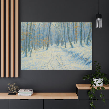 Winter Wonderland Canvas Art, Stretched Canvas Wall Decor, Home Decor, Art for Living Room, Gift for Nature Lovers, Cozy Winter Vibes - TRV