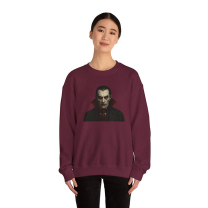 Gothic Horror Sweatshirt, Cozy Vampire Sweatshirt, Spooky Apparel, Halloween Costume Top, Unisex Halloween Sweatshirt
