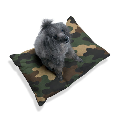 Camouflage Pet Bed — Plush Camo Dog & Cat Cushion