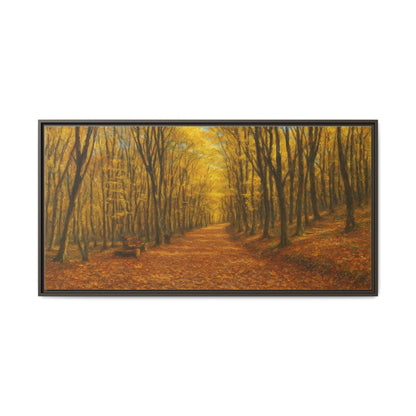 Autumn Forest Framed Canvas Art, Cozy Wall Decor, Nature Inspired Gift, Fall Home Accent, Perfect for Thanksgiving - TRV