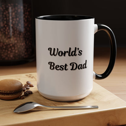 Father's Day Accent Mug, Best Dad Coffee Cup, Father's Day Gift, Novelty Mug, Ceramic Mug, Father's Day Present