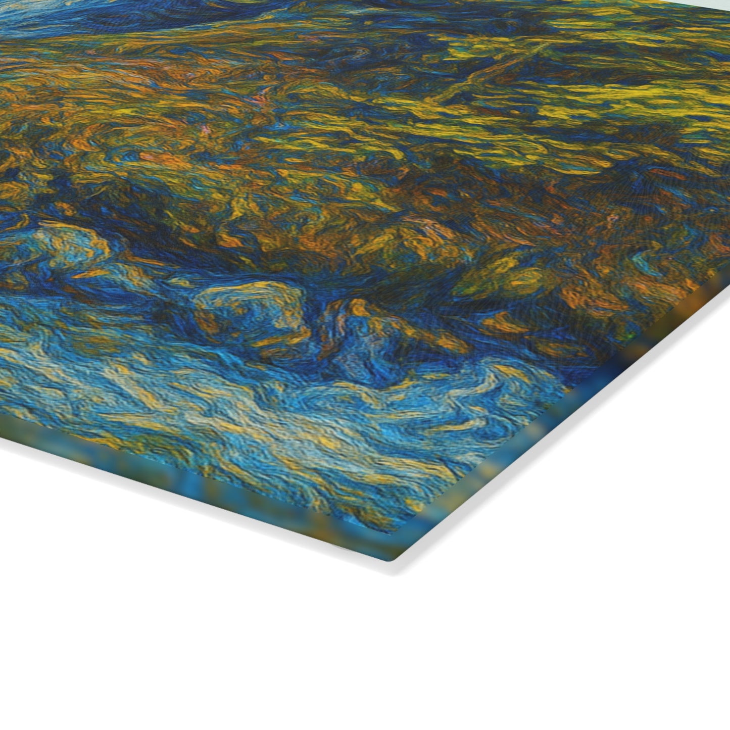 Glass Cutting Board — Tranquil Waterfall Art Print