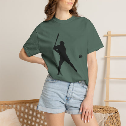 Unisex Baseball Silhouette Tee, Casual Wear, Sports Fan Apparel, Gift for Athletes, Summer Outing Outfit, Soft Cotton Shirt