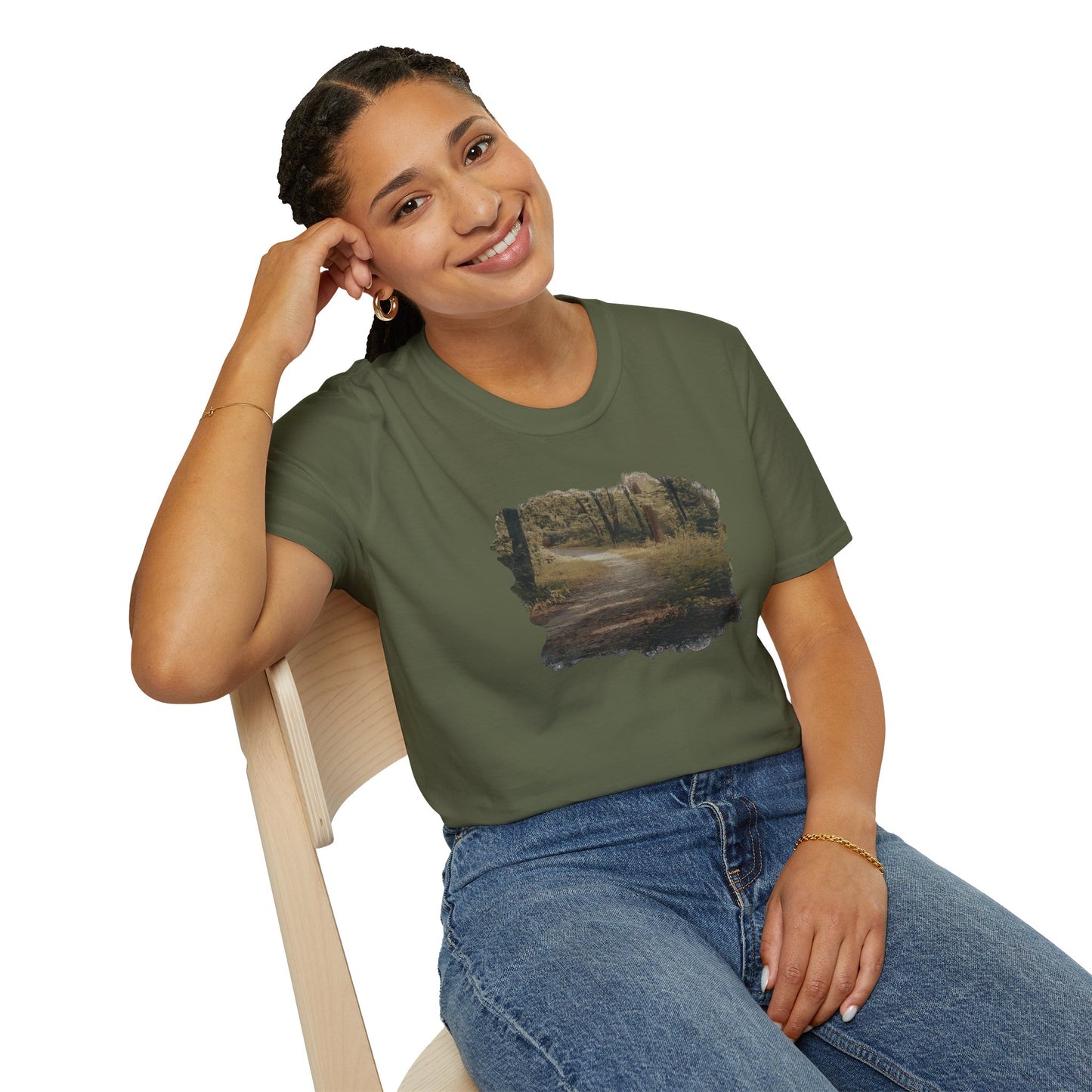 Nature-Inspired Unisex Softstyle T-Shirt, Eco-Friendly Fashion, Outdoor Lover Tee, Gift for Nature Enthusiasts, Casual Everyday Wear