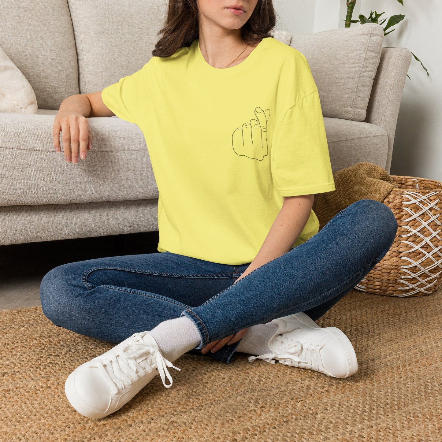 Trendy Unisex Softstyle T-Shirt with Love Hand Gesture Design