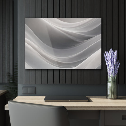 Abstract White Wave Acrylic Print | Wall Art