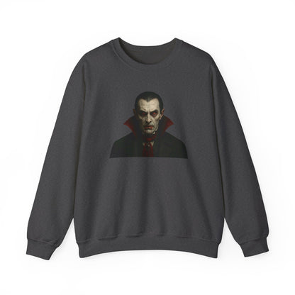 Gothic Horror Sweatshirt, Cozy Vampire Sweatshirt, Spooky Apparel, Halloween Costume Top, Unisex Halloween Sweatshirt